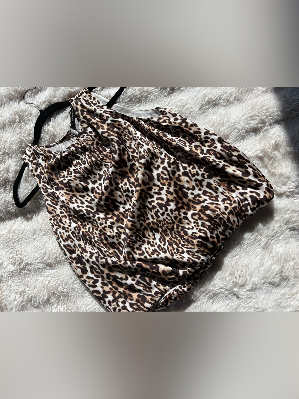 Banana Republic Leopard Print Sleeveless Top - Brown, Black, Cream